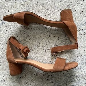 Tan Suede Banana Republic Block Heels